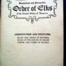 1919 Order of Elks Constitution & Statutes Booklet