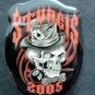 Sturgis South Dakota 2005 Motorcycle PIN Skull in Hat Ace of Spades 8 Ball