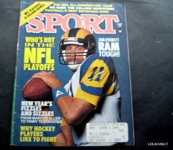 Sport Magazine Jan 1990 Jim Everett Rams Cover