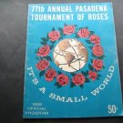 77th Annual Pasadena Tournament of Roses 1966 Official Program MSU vs UCLA