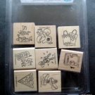 Stampin' Up! Rubber Stamps Mounted Girlfriend Accessories Set of 8 MIP Scraping