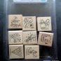 Stampin' Up! Rubber Stamps Mounted Girlfriend Accessories Set of 8 MIP Scraping