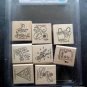 Stampin' Up! Rubber Stamps Mounted Girlfriend Accessories Set of 8 MIP Scraping