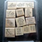 Stampin' Up! Rubber Stamps Mounted Steppin' Style Set of 13 MIP Scrapbooking