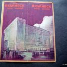 1920s ~ BISMARCK HOTEL RESTAURANT Chicago Illinois Advertising Brochure w/map