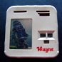Wayne Ship Plastic & Metal Coin Bank Kenneth Coin Co Milwaukee Wi 4" Sq