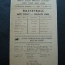 Vintage West Point Basketball and Wrestling Program Card Jan 1945