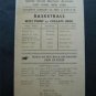 Vintage West Point Basketball and Wrestling Program Card Jan 1945