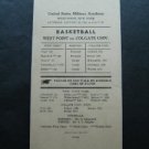 Vintage West Point Basketball Wrestling and Boxing Program Card Jan 1944