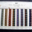1890s ANTIQUE VOGUE MERCHANDISE SALESMEN  SAMPLE FASHION TRIM LACE BAND SHEET EX