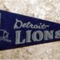 Vintage 1970s NFL Football Mini Pennant 12" Detroit Lions