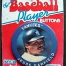 Jesse Barfield New York Yankees 1990 Button Pin 3" Diameter Original Cardboard