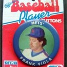 Frank Viola New York Mets 1990 Button Pin 3" Diameter on Original Cardboard