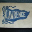 Vintage Lawrence College 1910 Leather Pennant Patch 2 1/2" by 2"