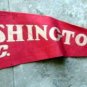 Vintage Washington DC Red Color Souvenir Pennant 26" x 9"