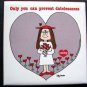 Humorous Comic Strip Cathy Tile Plaque Only You Can Prevent Datelessness 1983