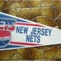 New Jersey Nets NBA Basketball Pennant Trench Mfg  w Cardboard