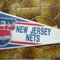 New Jersey Nets NBA Basketball Pennant Trench Mfg  w Cardboard