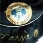 Vintage Disneyland Mickey Mouse Black Cloth Hat w Cord Size L Embroidered Name