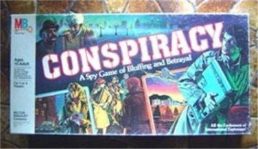 Conspiracy Board Game Spy Bluffing Betrayal 1982 Milton Bradley