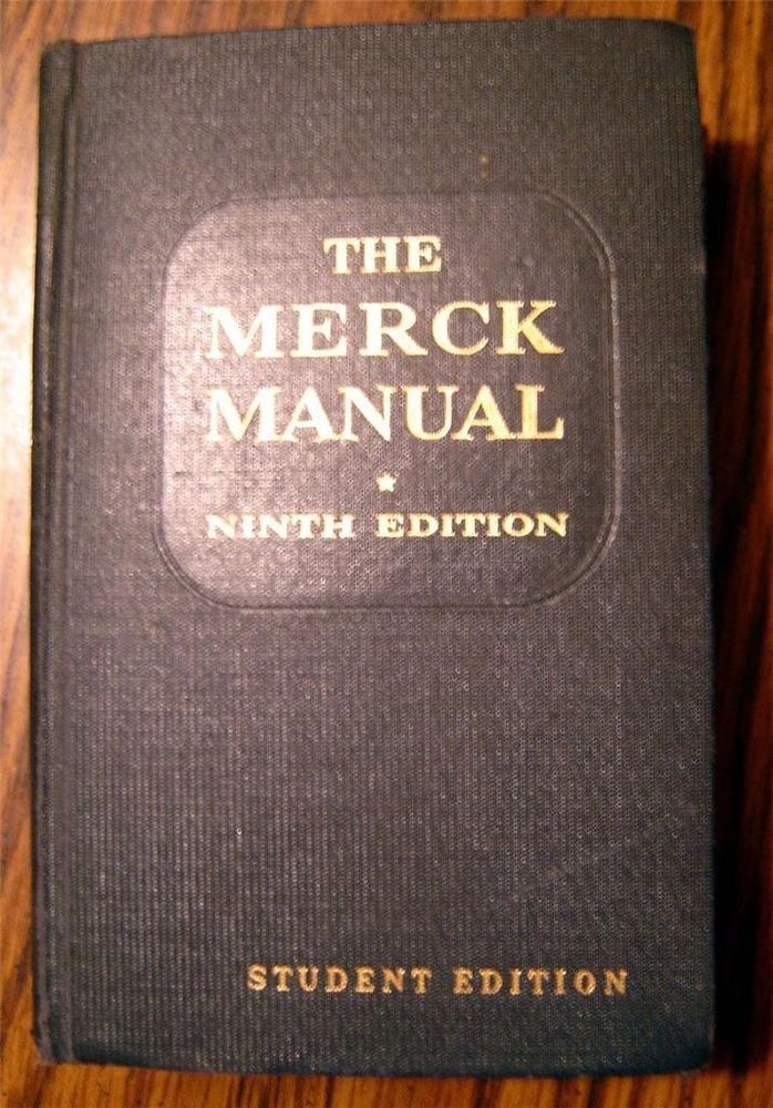 The Merck Manual of Diagnosis and Therapy 1956 HC Near Fine