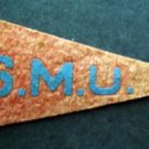 Vintage S. M. U. Southern Methodist University Felt Mini Pennant 2 1/2" x 4 1/2"