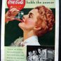 Vintage 1939 Coke-Cola ~ Its taste holds the answer ~ Magazine Advertisment