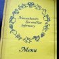 Circa 1960s Massachusetts Eye & Ear Infirmary Menu Charles St Boston Mass