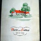 Circa 1950s Roots & Saddle Menu Historic Groton,  Mass