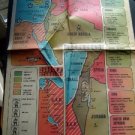 Hartford Times ~ Original news page #12C Map of the MIDEAST June 22 1969 Poster
