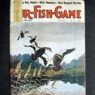 OCT 1974 FUR-FISH-GAME Sandusky Bay Ducks Cover by Knuth Fish Hunt Outdoor Sport