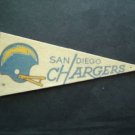 Vintage NFL Football Mini Pennant 9" San Diego Chargers VG