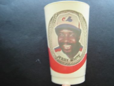 RARE 1981 Montreal Expos Jerry White Plastic Baseball Cup Made in Canada
