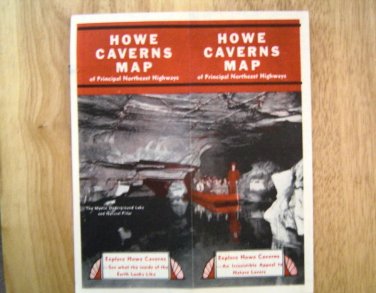 1950s Howe Caverns Vacation Travel Brochure