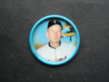 1963 All Star Baseball Salada Junket Metal Coin David Stenhouse Senators # 37