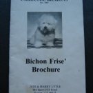 Carousel Kennels Bichon Frise Dog  Brochure with Cerificate of Pedigree