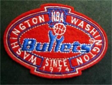 Washington Bullets Basketball NBA Cloth Oval Patch 3 1/4"