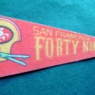Vintage NFL Football Mini Pennant 9" San Francisco 49ers Forty Niners