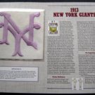 1913 New York Giants Cooperstown Collection Baseball Patch