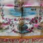 Vintage Plymouth Rock Mass Pilgrims Mayflower Pillow Cover Case with Fringe