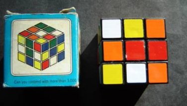 Wonderful Puzzler Rubiks Cube in Box Taiwan 2" Across