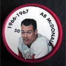 1966-1967 NHL Hockey Coin # 50 AB McDonald Detroit Red Wings