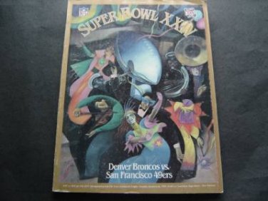 Super Bowl XXIV Game Program Jan 1990 Denver Broncos vs San Francisco 49ers