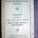 1935 Norfolk & Western Railway Co. Regulations Booklet Relief & Pension Dept