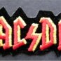 AC/DC Red Music Rock Group Patch 3 1/2"