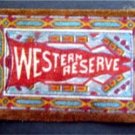 WESTERN RESERVE UNIVERSITY B32 Felt Tobacco Blanket Pennant Style w Fringe 1910s