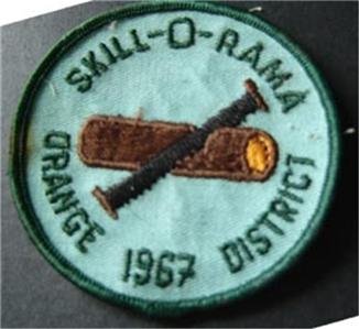 1967 Orange District Skill-O-Rama Boy Scout BSA Patch 3" Round
