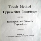 1918 Remington & Monarch Typewriter Instructor Booklet Touch Method
