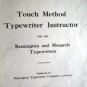 1918 Remington & Monarch Typewriter Instructor Booklet Touch Method