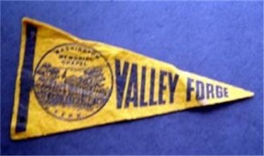 Vintage Valley Forge Penn Wash Memorial Chapel Felt Mini Souvenir Pennant 7 3/4"